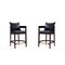 Manhattan Comfort Ritz Counter Stool in Black and Dark Walnut, PK2 2-CS006-BK - alternate 1